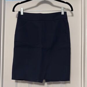 J. Crew Navy Pencil Skirt Knee-Length Work